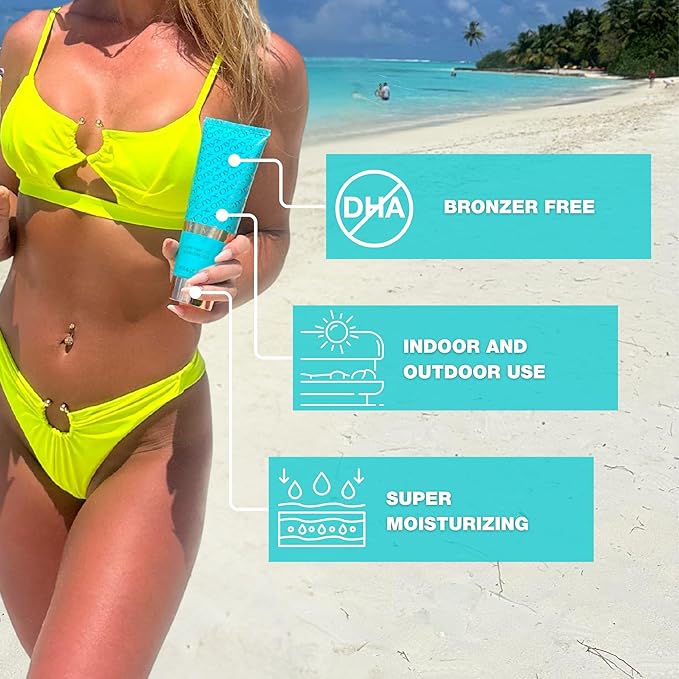 Onyx Strongest Dark Tanning Accelerator Lotion - Effective Tan Enhancer for Indoor & Outdoor Sun - Accelerates Melanin Production - No Stains & Streaks | Super Moisturizing | Tropical Scent | No-SPF