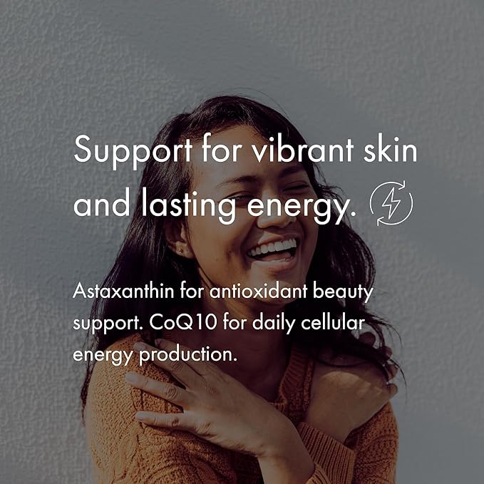 NAOMI Extra Strength Astaxanthin + CoQ10, Fat-Soluble Antioxidants, Cardiovascular Support, Increased Energy, Immune and Cognitive Function, Restore Depleted CoQ10, High Absorption, 30-Day Supply