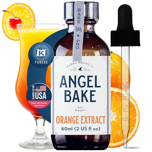Pure Valencia Orange Extract, Five Times Strength – Perfect for Baking, Mixology & Culinary Creations – Natural Flavoring, Keto Friendly, Vegan, Gluten Free (2 Oz Extract with Latex-Free Dropper)