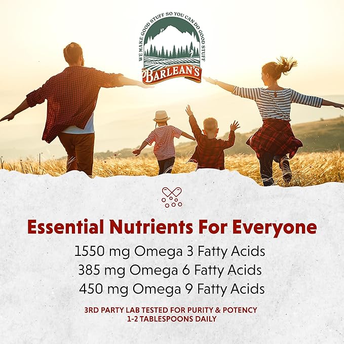 Barlean's Lignan Flaxseed Oil Softgels, Cold-Pressed Flax Seed Supplement with 1,550 mg ALA Omega-3 Fatty Acids for Joint & Heart Health, 1000mg, 250 ct