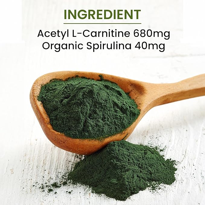 Acetyl L-Carnitine, Carnitine, ALC, 90 VCaps, High Absorbable, Non-GMO, Gluten-Free (Single)