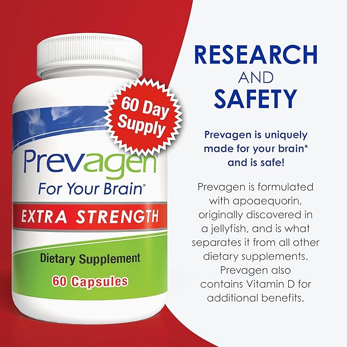 Prevagen Extra Strength - 120 Capsules (4 Month Supply) | Formulated for Your Brain | 20mg of Apoaequorin Plus Vitamin D3
