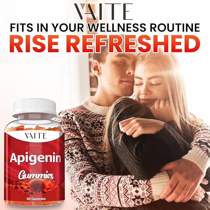Apigenin Supplement 150mg - Chamomile Extract Vegan Gummies with Flavonoids, Bioflavonoids & Polyphenols - Plant-Based Relaxation Support - Liposomal Calm Formula - Non-GMO Herbal Mood Balance