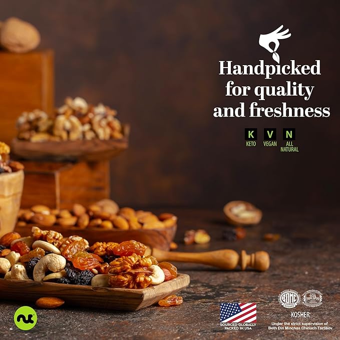 NUT CRAVINGS - Raw Pumpkin Seeds Pepitas, Unsalted, Shelled, (8oz - 1 Pack) Bulk Nuts Packed Fresh in Resealable Bag - Kosher Healthy Snack, Food Assortments Ideal for Trail Mixed Nuts