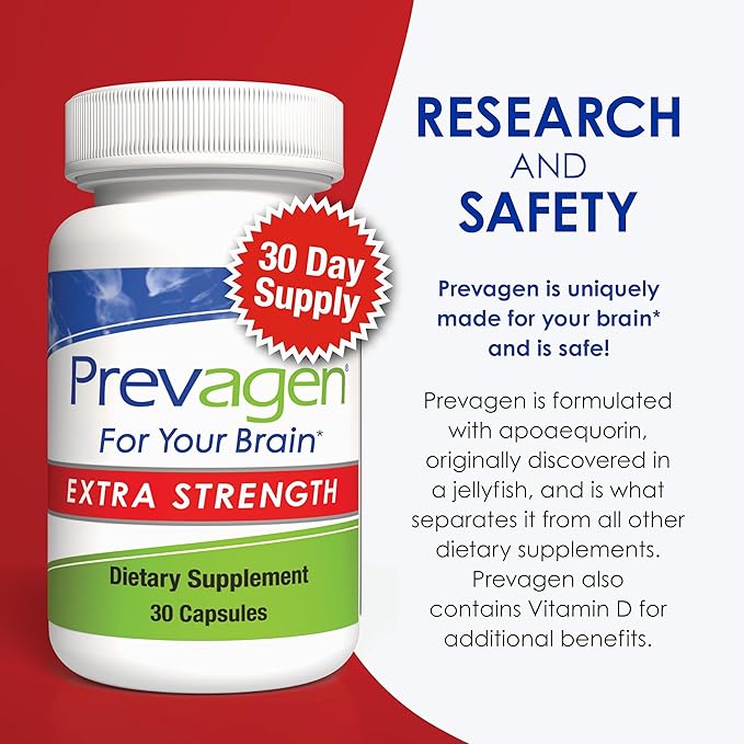 Prevagen Extra Strength - 90 Capsules (3 Month Supply) | Formulated for Your Brain | 20mg of Apoaequorin Plus Vitamin D3