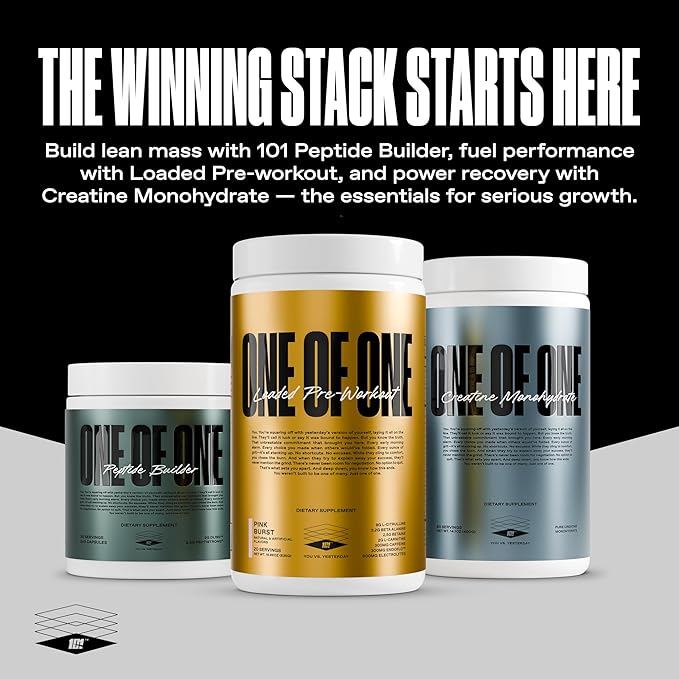 ONE of ONE Loaded Pre-Workout – High-Stim Energy, Focus & Endurance with EndoFlo™, Genius Pure™ Alpha GPC, NeuroRush™, Dynamine®, No Crash, Gluten Free – Pink Burst