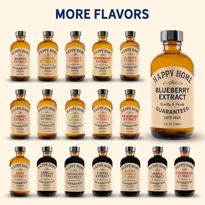 Happy Home Premium Natural Blueberry Flavor - Certified Kosher, 4 oz.