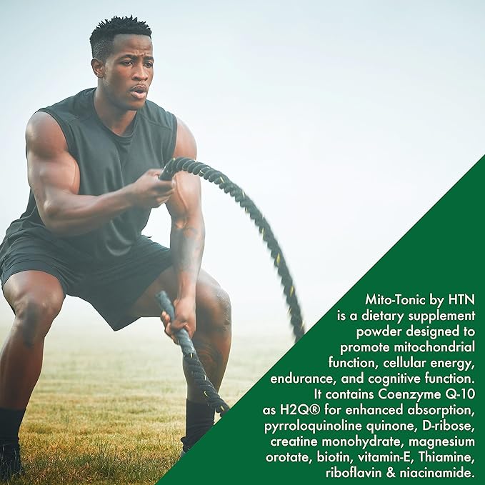 Health Thru Nutrition Mito-Tonic Advanced Mitochondrial Drink Mix | CoQ-10, PQQ, D-Ribose, L-Carnitine & More | Cellular Energy & Cardiac Function Support | Keto Friendly | Non-GMO (30 Servings)