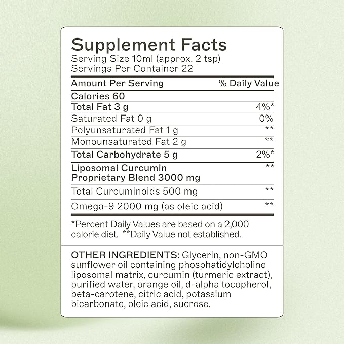 Amy Myers MD Liposomal Curcumin - Digestive & Immunity Health Support - Turmeric Curcumin Nutritional Supplement - Gluten-Free & Non-Dairy Adult Health Supplement