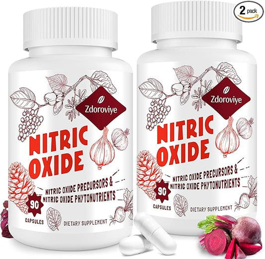 Nitric Oxide Supplement for Men, 90 Capsules (2 Pack)