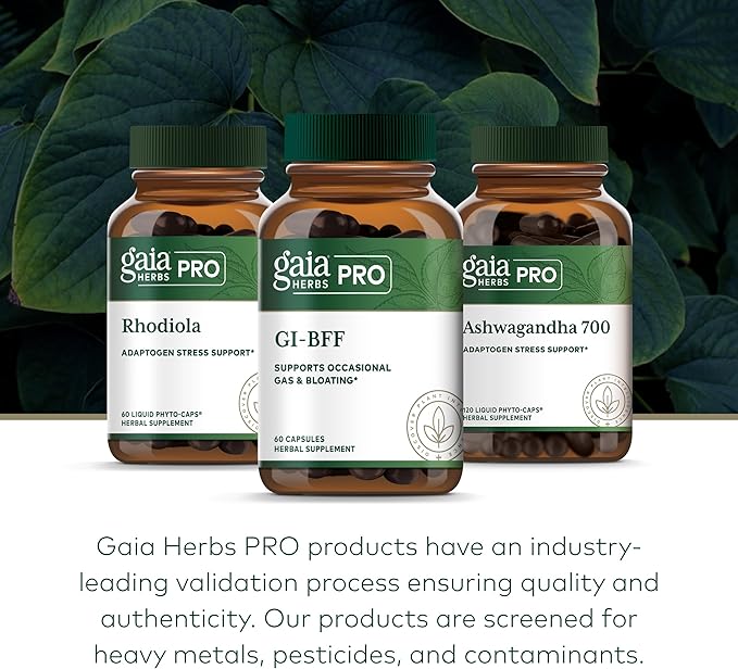 GAIA HERBS PRO GI-BFF Digestive Health Support Supplement - GI Health Supplement with Organic Fennel & Cinnamon Bark - Benegut for Occasional Gas & Bloating* - 60 Capsules (60 Servings)