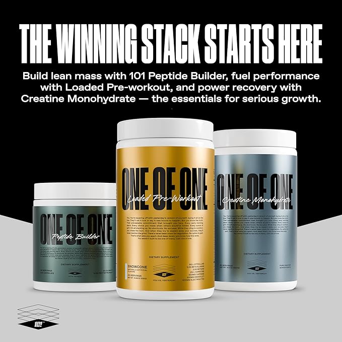 ONE OF ONE Loaded Pre-Workout – High-Stim Energy, Focus & Endurance with EndoFlo™, Genius Pure™ Alpha GPC, NeuroRush™, Dynamine®, No Crash, Gluten Free – Snow Cone