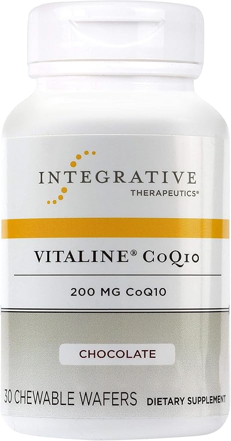 Integrative Therapeutics - Vitaline CoQ10 (200mg) - Supports Heart & Brain Health* - Chocolate Flavored - 30 Chewable Wafers