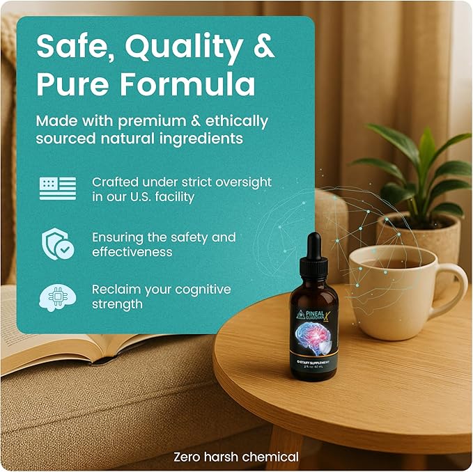Pineal Guardian X - Rapid Pineal Gland Decalcification Drops for Cognitive Health Support - Brain Supplement to Keep Cognitive Function, Memory and Focus in Top Shape - Pack of 2