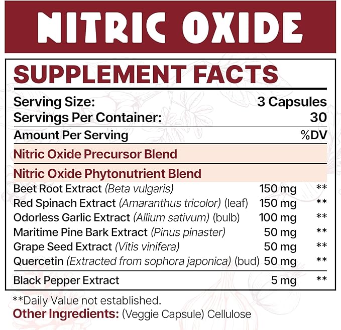 Nitric Oxide Supplement for Men (1 Bottle)