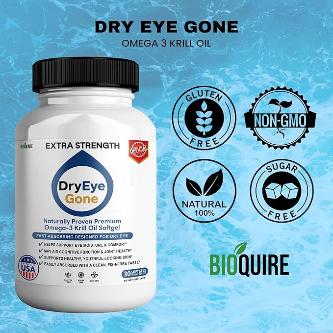 Dry Eye Gone Omega-3 Krill Oil, 500mg, 30 Softgels, Fast Absorbing with EPA & DHA (3)