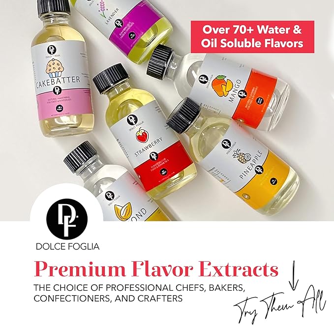 Dolce Flav Natural Orange Extract – 8 Ounce Oil-Soluble Kosher, Sugar-Free, Concentrated Citrus Flavor for Candy, Chocolates & Desserts, Includes Measured Dropper