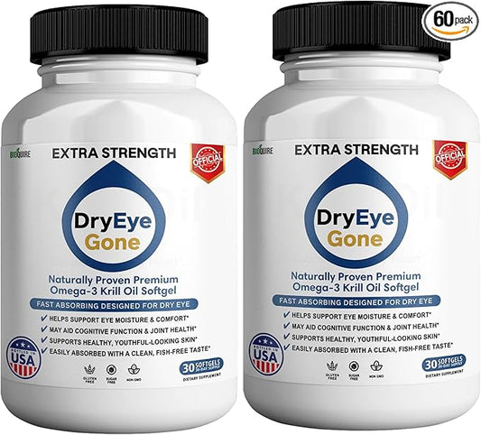 Dry Eye Gone Omega-3 Krill Oil, 500mg, 30 Softgels, Fast Absorbing with EPA & DHA (2)