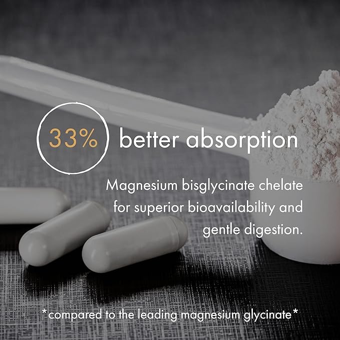 NAOMI Magnesium Glycinate - Bioactive Fully Reacted Premium High Absorption - Supports Muscle, Nerve, & Heart Health - Chelamax Magnesium Bisglycinate - 90 Capsules, 45 Day Supply