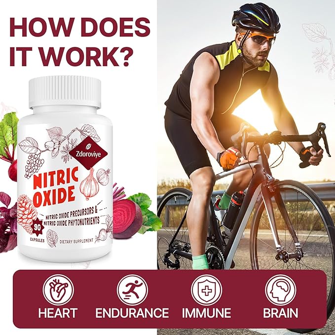 Nitric Oxide Supplement for Men, 90 Capsules (2 Pack)