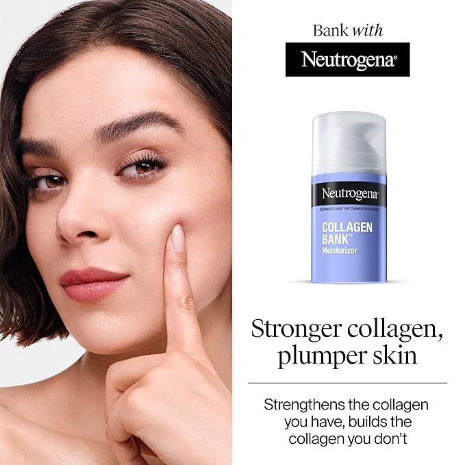 Neutrogena Collagen Bank Face Moisturizer, Daily Anti-Aging Face & Neck Collagen Cream with Bakuchiol, Face Lotion to Support Skin’s Natural Collagen for Visibly Plump Skin, 2 fl. oz