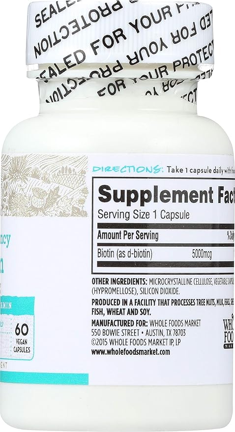 365 by Whole Foods Market, High Potency Biotin 5000mcg, 60 ct