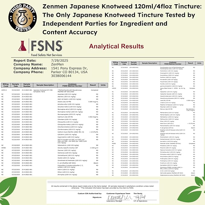 Japanese Knotweed Premium Resveratrol USDA Organic 3rd Party Tested Tincture 120ml/4oz - 1:3 Clinical Strength Ratio - Tick Wellness Aid and Immune Support Supplement - Made in The USA