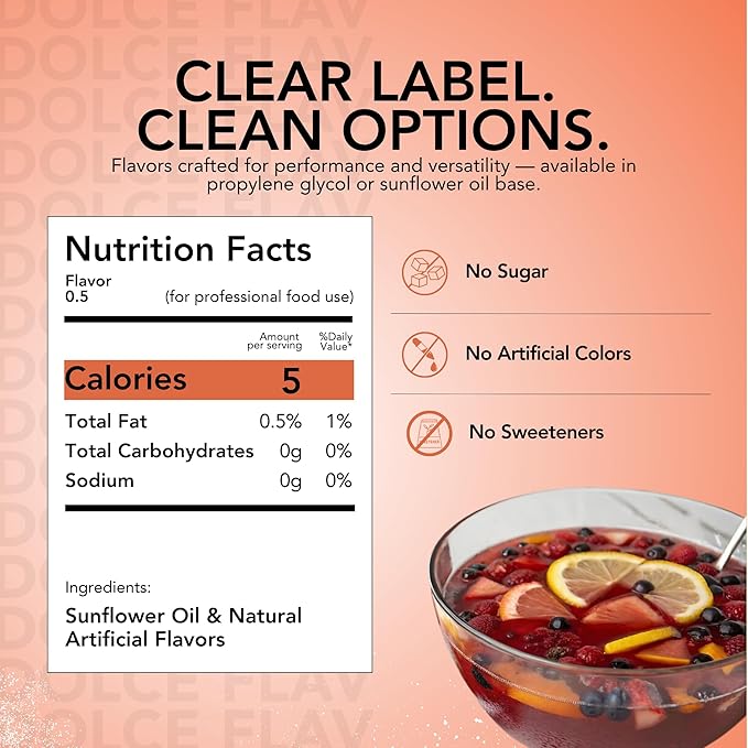 Dolce Flav Tropical Punch Extract – 2 Ounce Oil-Soluble Kosher, Sugar-Free, Concentrated Fruity Tropical Punch Flavoring for Baking, Smoothies & Desserts, Includes Measured Dropper