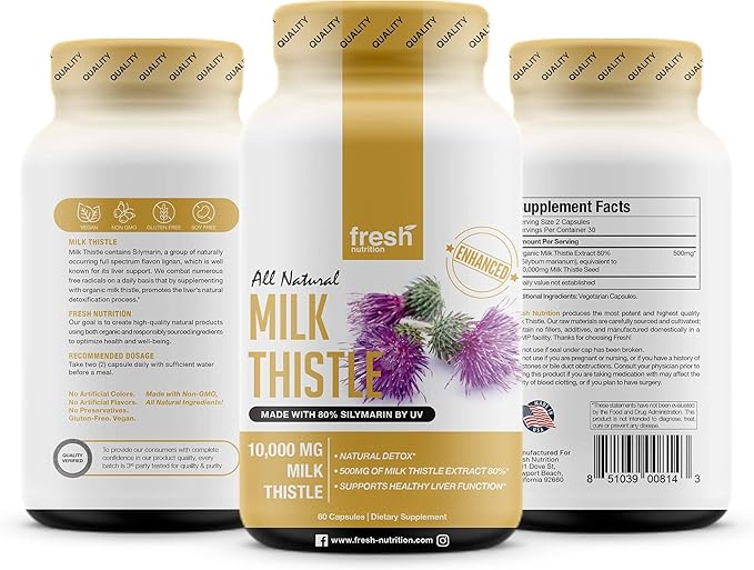 Fresh Nutrition Milk Thistle Capsules (10,000mg)