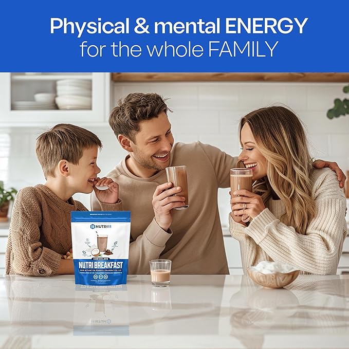 NutriBreakfast by Nutrillermo/Keto Protein Collagen Powder with MCT Oil/MCT Oil Powder/Keto Collagen Peptides with Grass-Fed Bovine Collagen Type I & III (15.9, Chocolate)