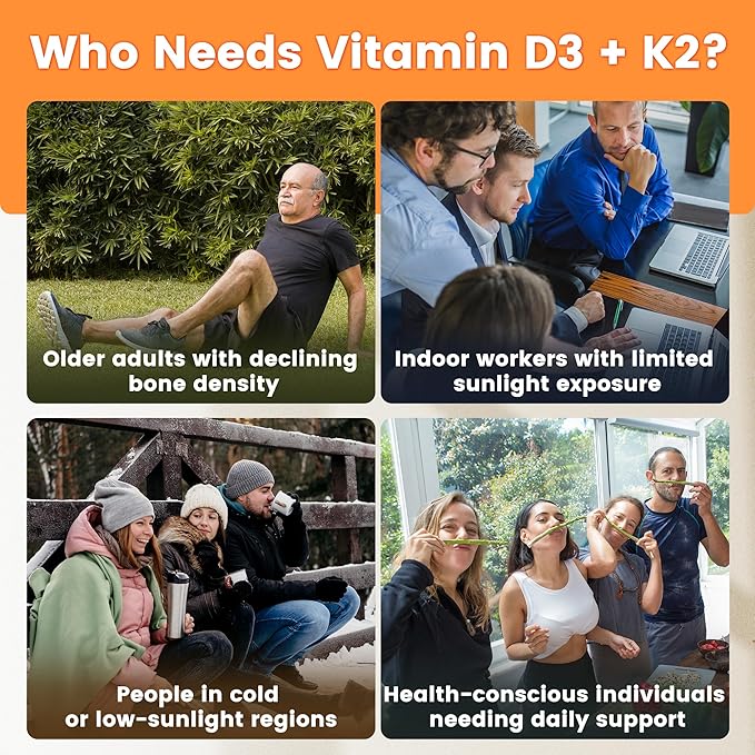 VEV Vitamin D3 K2 10,000 IU Magnesium Supplement – with Vitamin D and K (MK-7), Magnesium Glycinate & Malate, Zinc Citrate – 300 Softgels for Energy, Bone & Muscle Support