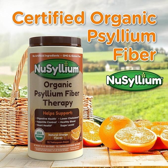 NuSyllium Psyllium Husk Capsules, Organic, USDA Sugar Free, Vegan, 175 Count, Keto-Friendly Dietary Fiber Supplement, Helps Promote Digestive Health*