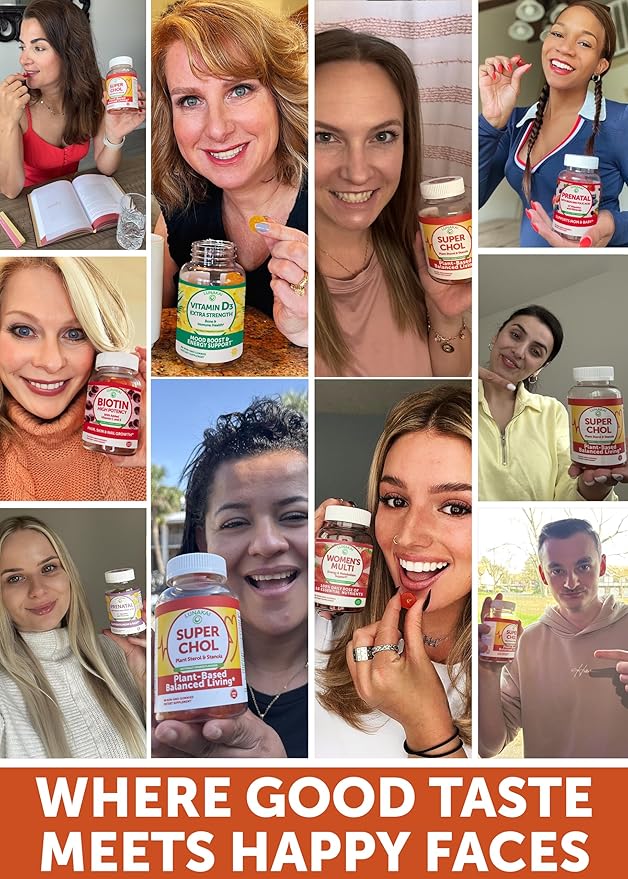 Lunakai USA Made Super Chol Gummies – 1200mg Plant Sterols & Stanols for Natural Cholesterol Support – Non-GMO Phytosterol Supplement, 60ct